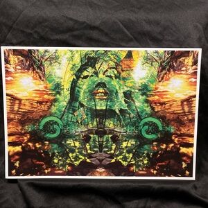 Super cool & unique abstract art print with green and yellow design #abstractart